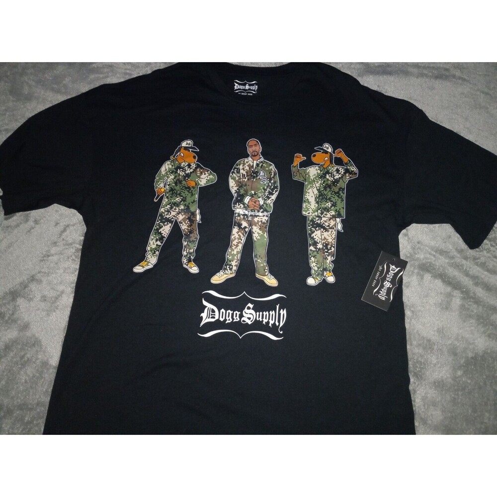 Dogg Supply by Snoop Dogg T-Shirt XL Men's Black SS Tshirt Logo Crew Neck